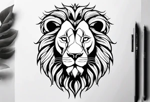 lion, tough, scary tattoo idea