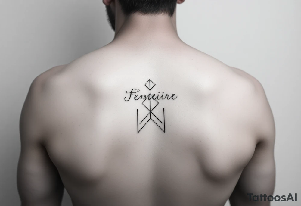Simple minimalist feminine tattoo small line art on arm tattoo idea