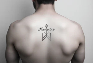 Simple minimalist feminine tattoo small line art on arm tattoo idea
