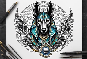Scales of Anubis tattoo idea