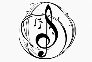 treble clef tattoo idea