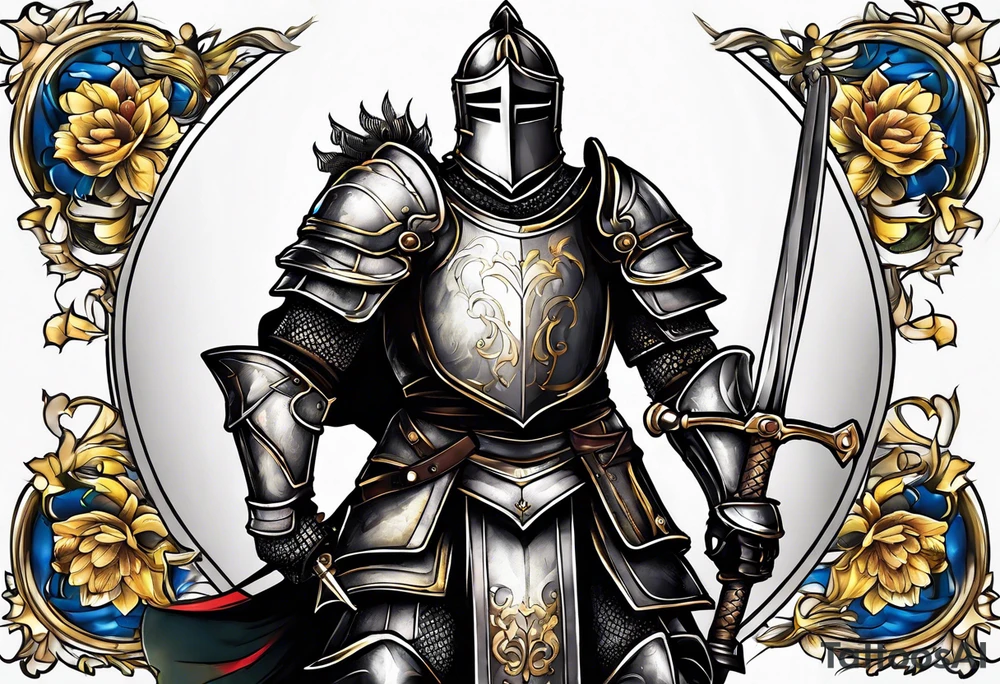 Knight in shining armor tattoo idea