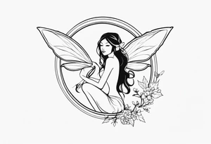 Fairy with the word miate tattoo idea