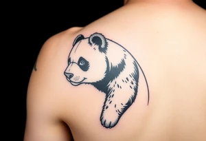 panda bear for arm placement tattoo idea