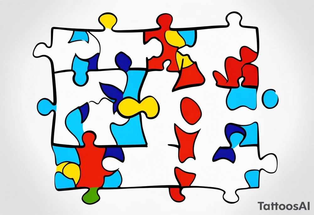 Autism puzzle piece tattoo idea