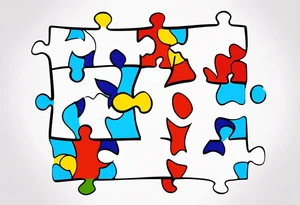 Autism puzzle piece tattoo idea