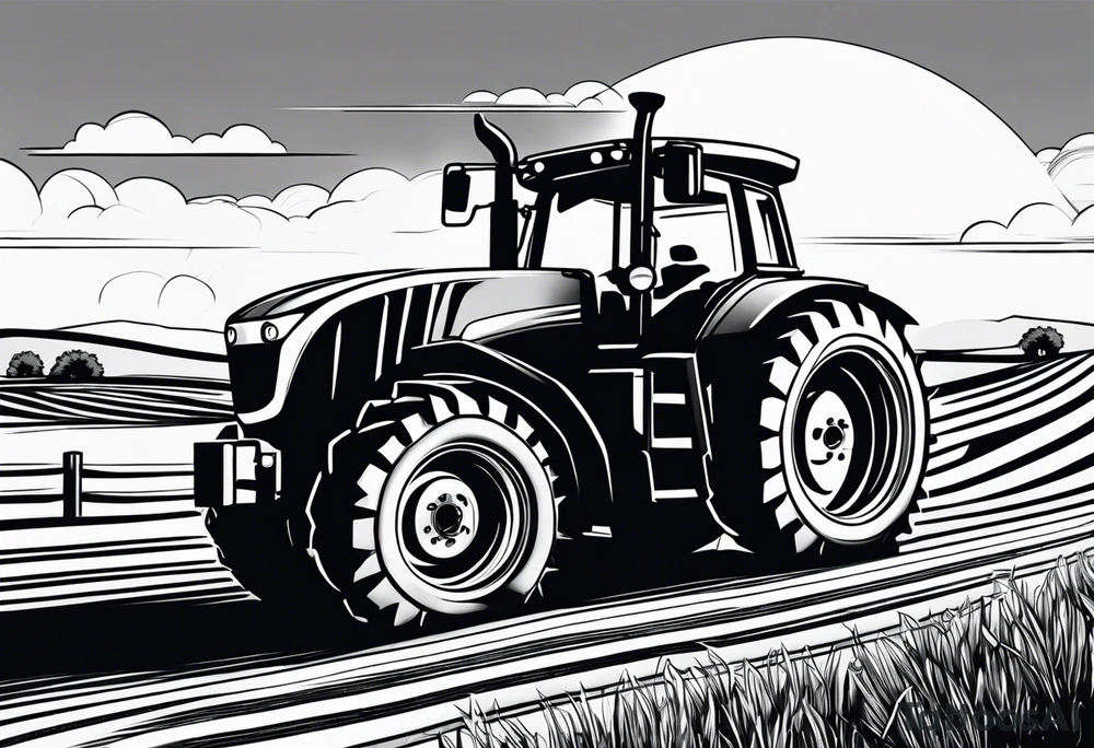Farming and racing tattoo idea