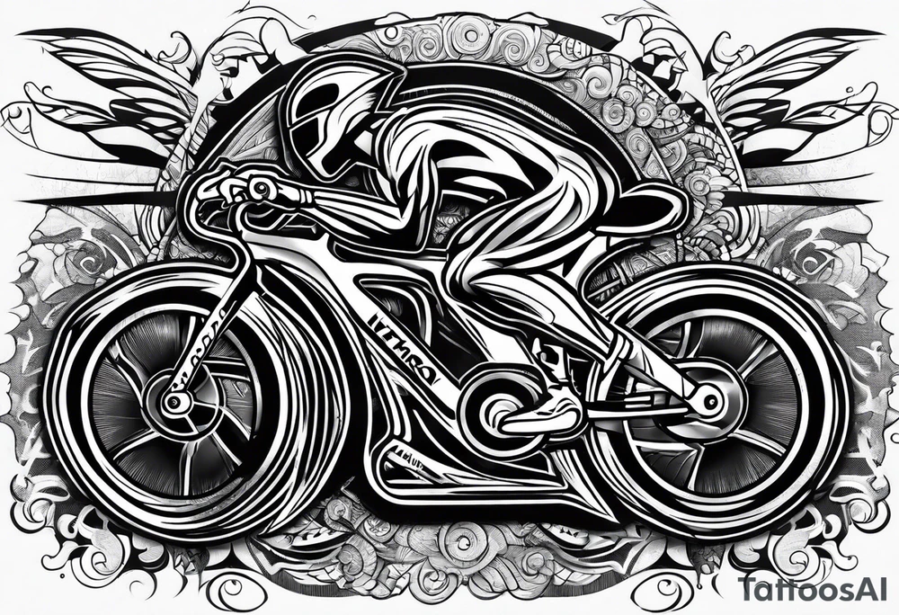 Triathlon IronMan bike swim run tattoo idea