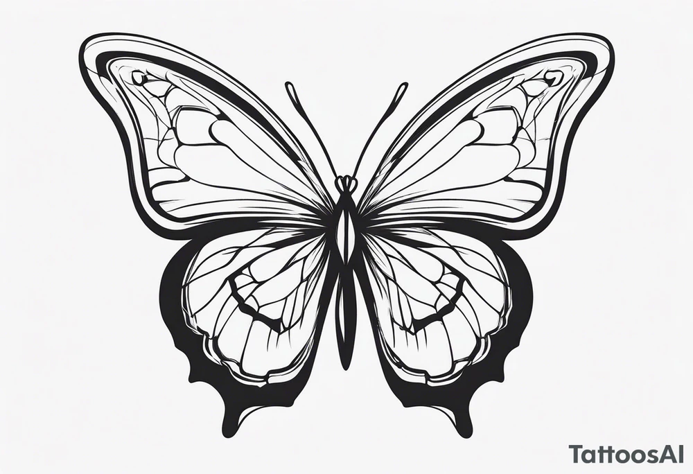 Pretty butterfly tattoo idea