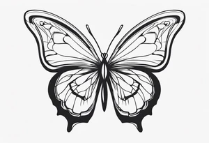 Pretty butterfly tattoo idea