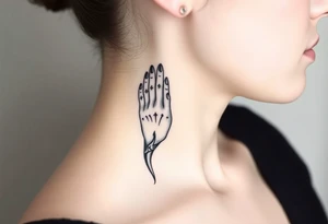 blackwork hand tattoo idea