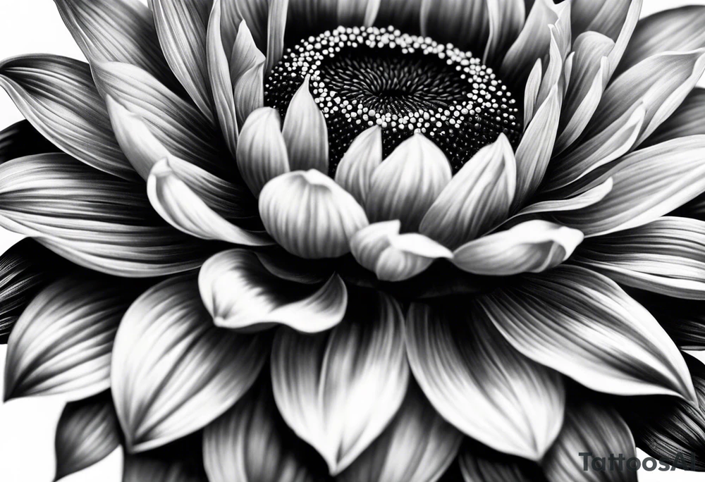 Flower fire an a sunflower tattoo idea