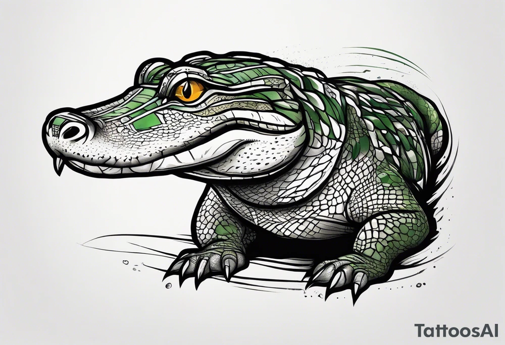 Full body Caiman tattoo idea