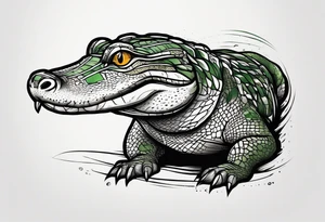 Full body Caiman tattoo idea