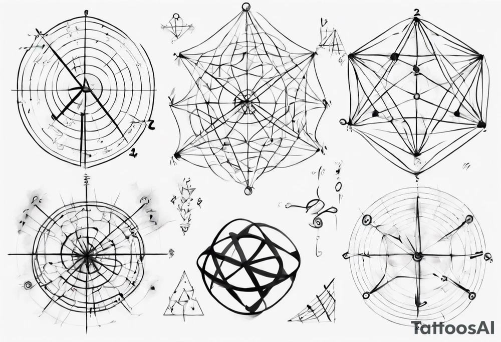 The mathematical friendship graph from graph theory that is cute, with vertices and edges, not an actual wind tattoo idea