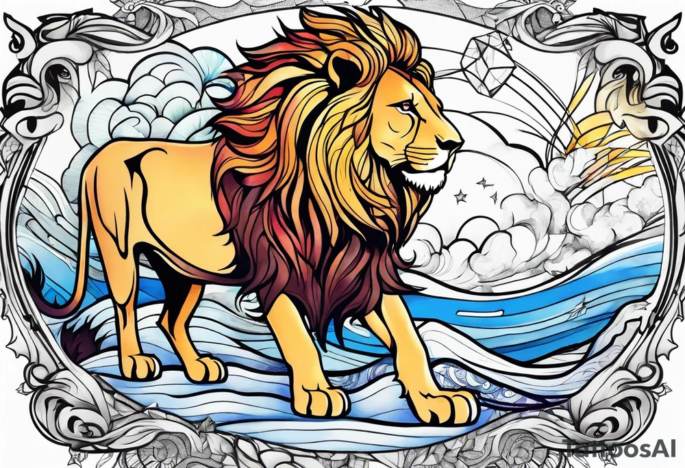 Retarded lion tattoo idea