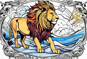 Retarded lion tattoo idea