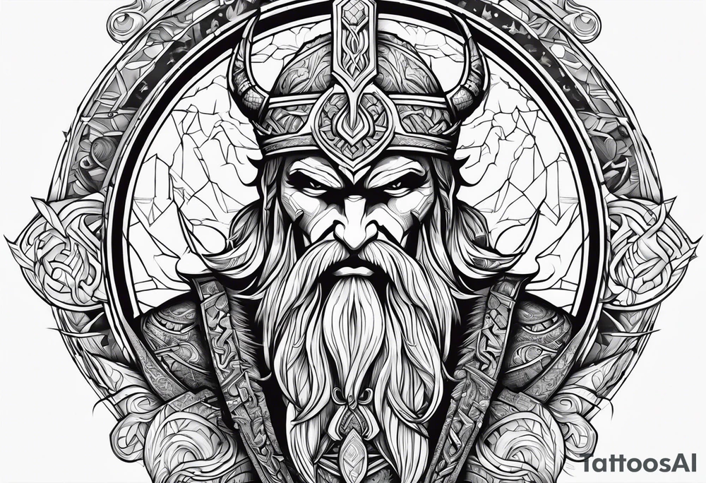 mimir norse mythology for game God Of War tattoo idea