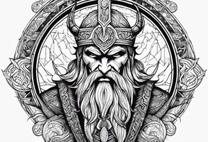 mimir norse mythology for game God Of War tattoo idea