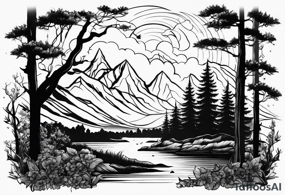 Wald silhouette tattoo idea