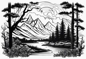 Wald silhouette tattoo idea