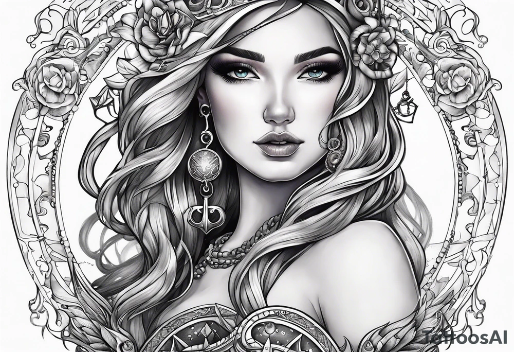 My daughters name BRINLEY KAY & her AQUARIUS zodiac sign tattoo idea