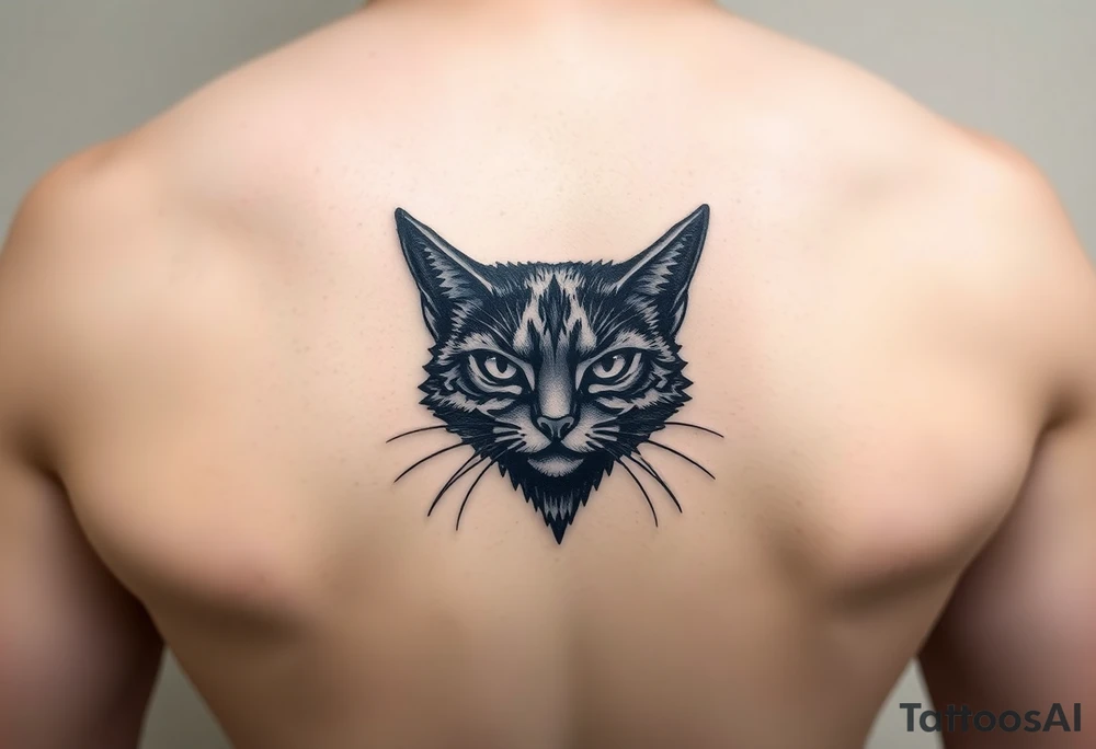 black cat tattoo idea