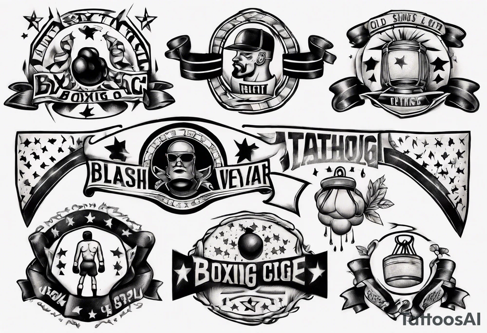 old school boxing ring tattoo idea