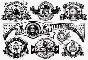 old school boxing ring tattoo idea