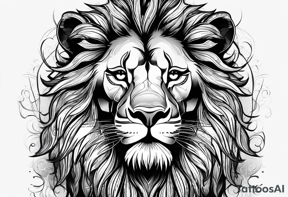 I am the only lion and my wife and 2 childrens are aries tattoo idea