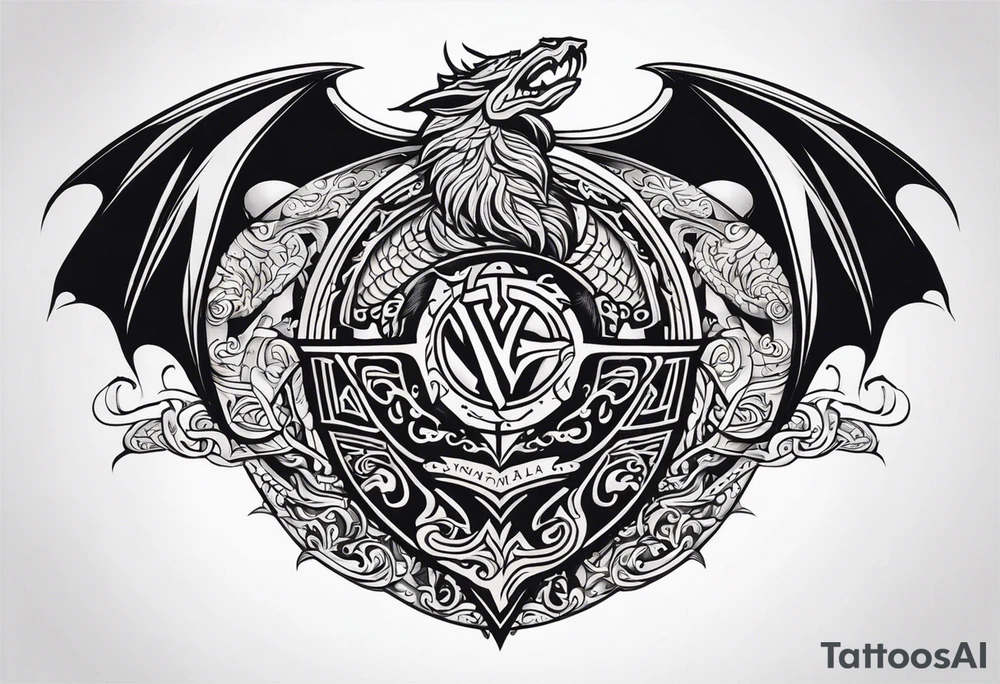 Valhalla sword shield viking ship dragon head tattoo idea Valhalla sword shield viking ship dragon head tattoo idea