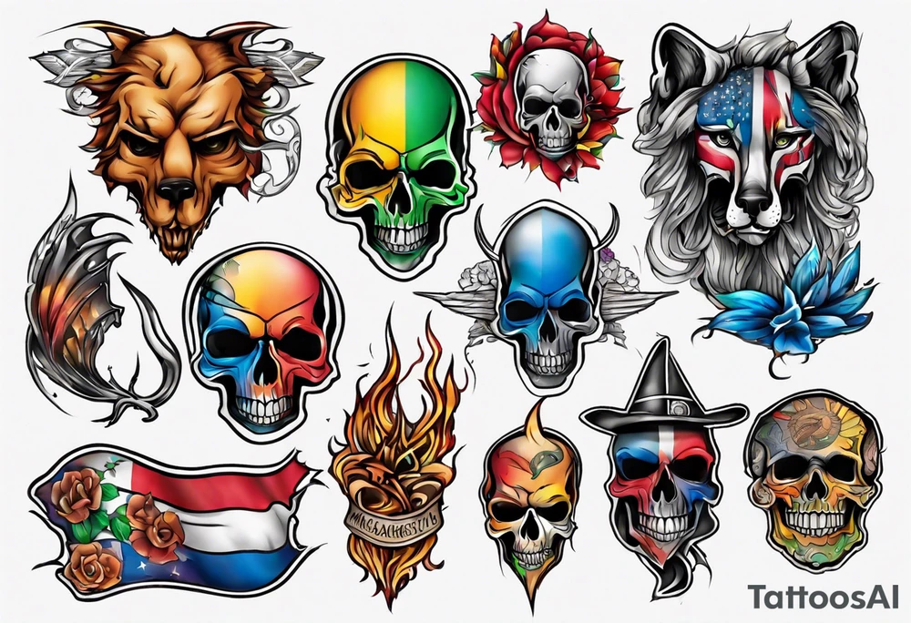 Massachusetts pride colors tattoo idea
