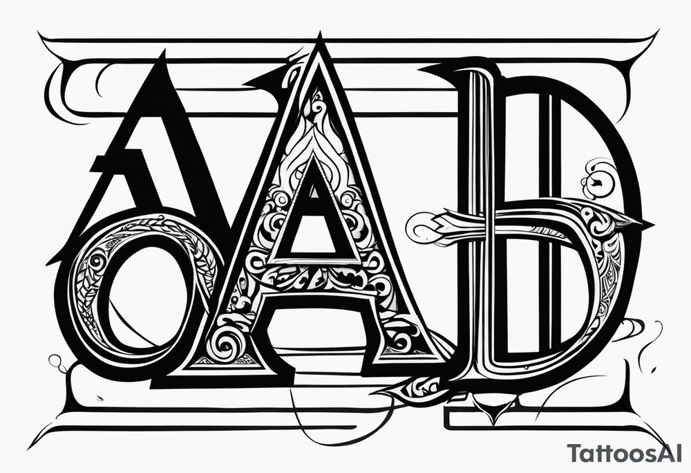 A & H tattoo idea