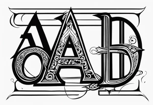 A & H tattoo idea