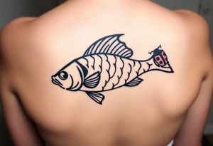 Beta fish with ladybug tattoo idea