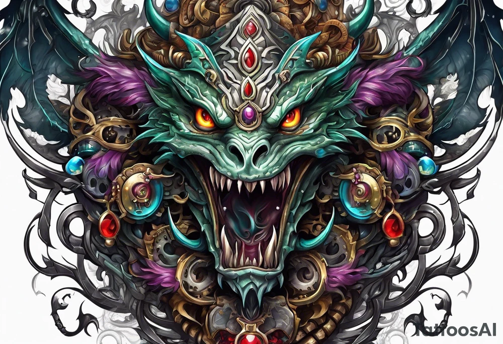 Fantasy monster tattoo idea