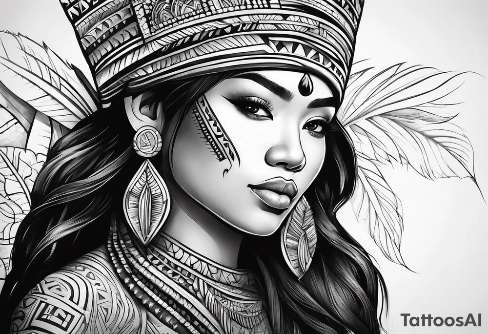 Filipino traditional tribal design tattoo idea