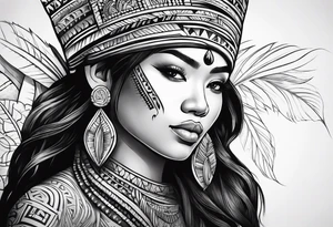 Filipino traditional tribal design tattoo idea