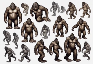 Big foot having an outer body experience tattoo idea