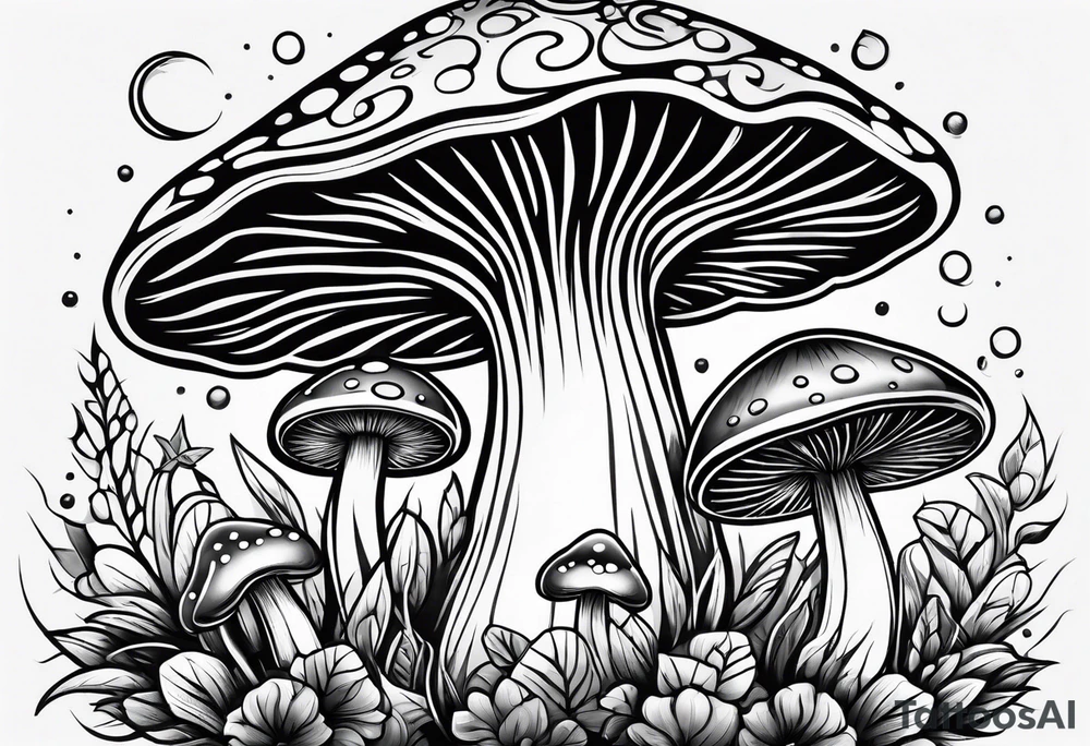 mushroom tattoo idea