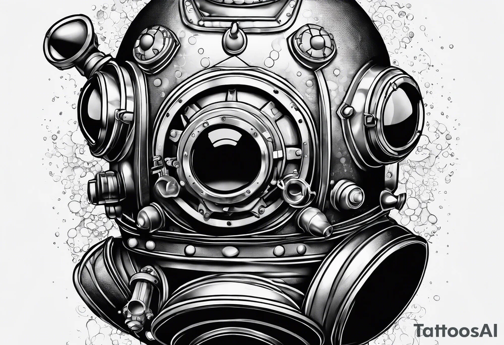 mark v diving helmet tattoo idea