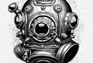 mark v diving helmet tattoo idea