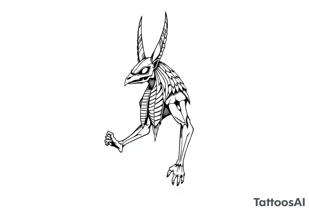 anubis the egyptian death god tattoo idea