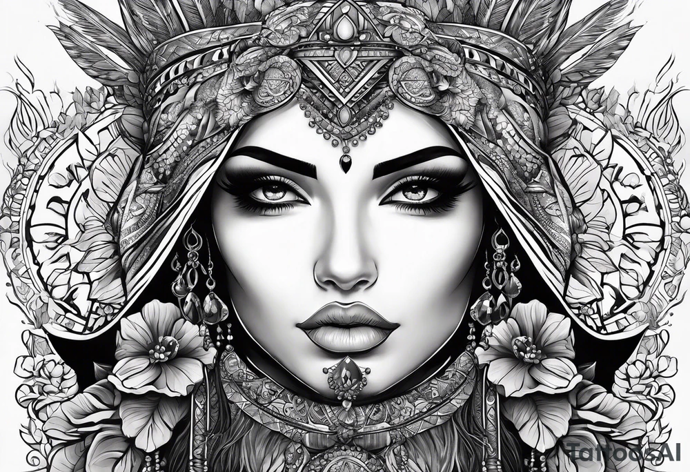 Quiero diseños para todo el brazo con tema egipcio entre dioses tattoo idea