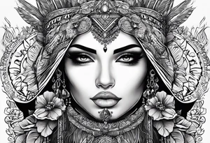 Quiero diseños para todo el brazo con tema egipcio entre dioses tattoo idea
