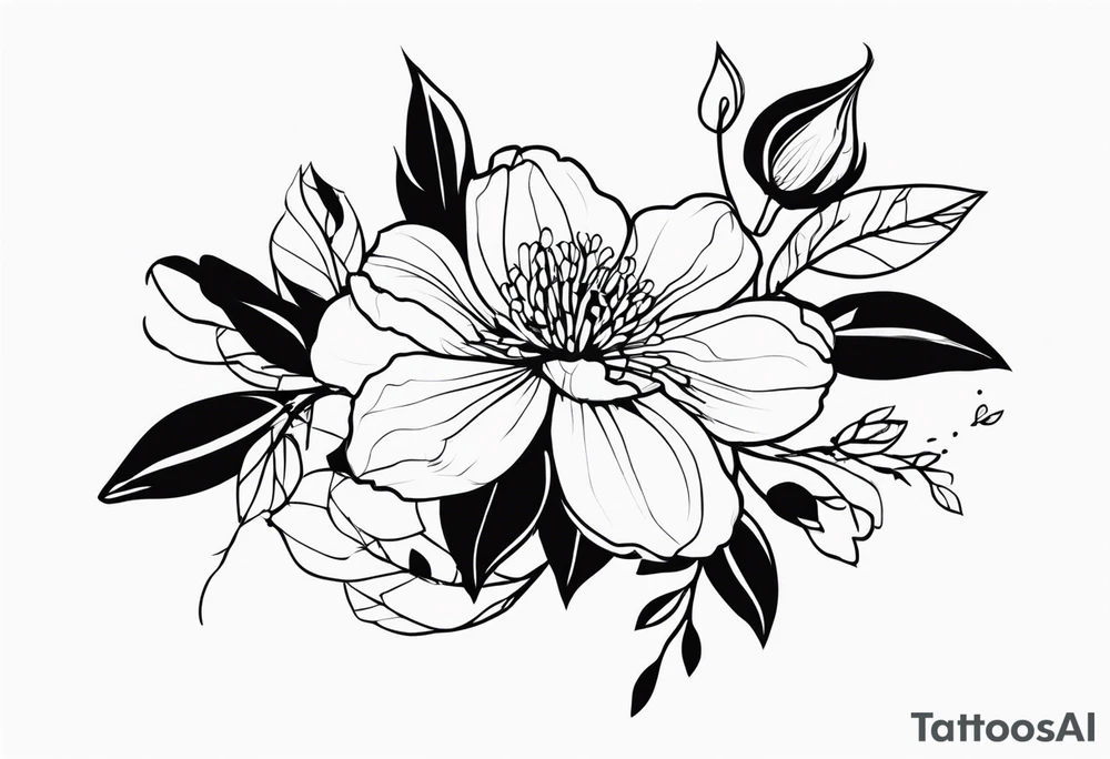 ramo de flor cerejera tattoo idea