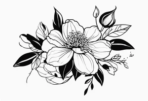 ramo de flor cerejera tattoo idea