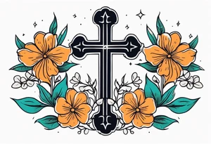 three crosses


vintage flowers
old school vintage simple traditional design 



bold color simple tattoo idea