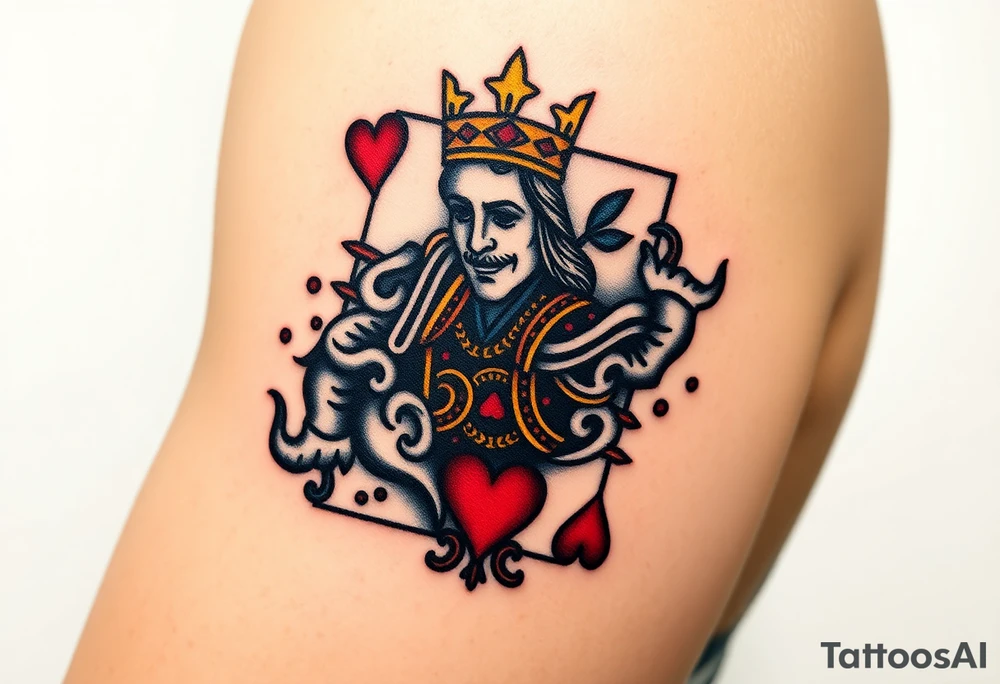 king of hearts tattoo idea