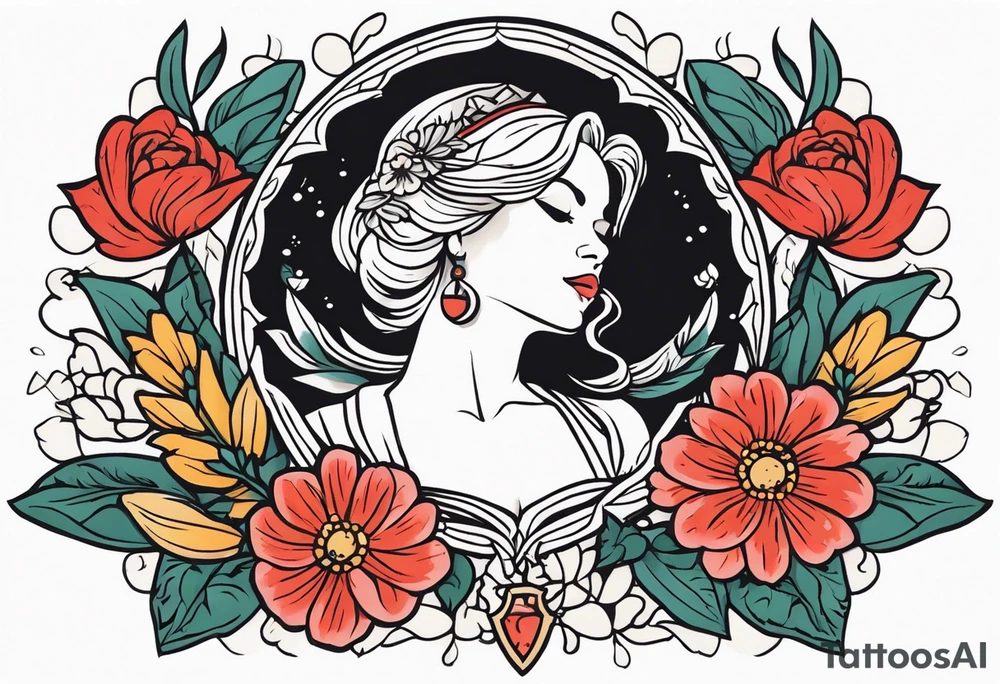mercy
old school vintage simple traditional design surrounded by vintage flowers


bold color simple tattoo idea